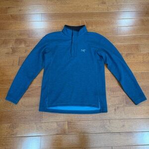 Arc'teryx Mens Teal Polartec 1/4 Snap Long Sleeve Y2K Pullover Jacket Top Sz. M